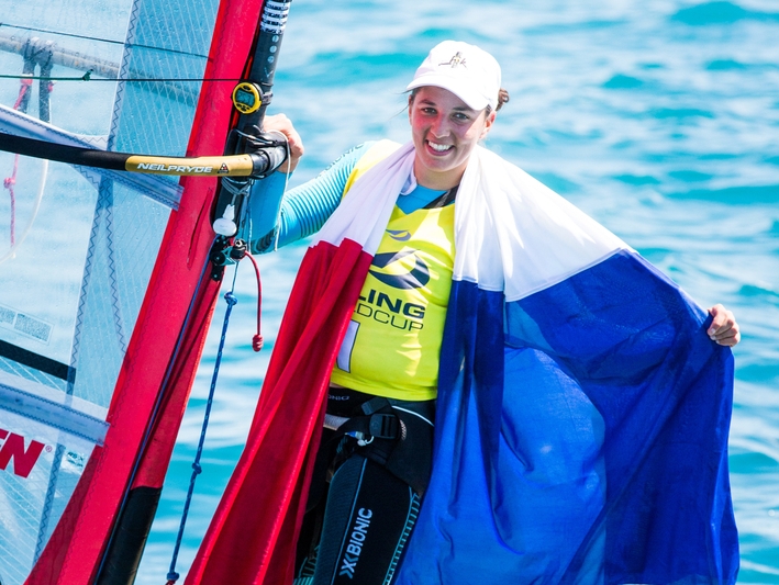 2014 ISAF Sailing World Cup Mallorca - Medal Race Highlights - RS:X Women